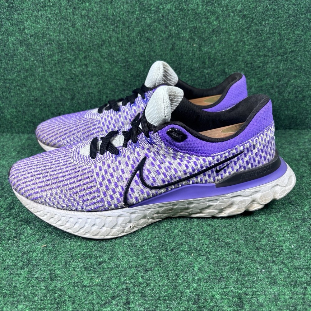 Nike React Infinity Run Flyknit 3 Running Shoes Pure Platinum Purple Sz 10.5 - Picture 4 of 9